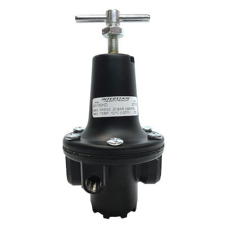 Interstate Pneumatics 1/2 Inch Large W/ 'T' Handle Regulator 0-120 PSI W1180HD